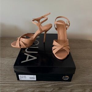 Brand New Aqua Nude Strappy Heels